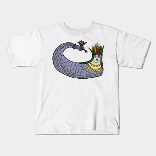 Sahmeran, Queen of the snakes, Anatolian Mythological Creature, Folkloric Creature Design Kids T-Shirt